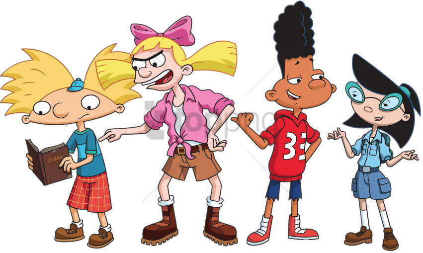 Free Png Download Hey Arnold Characters Clipart Png - Hey Arnold Cast Transparent Png (851x509), Png Download