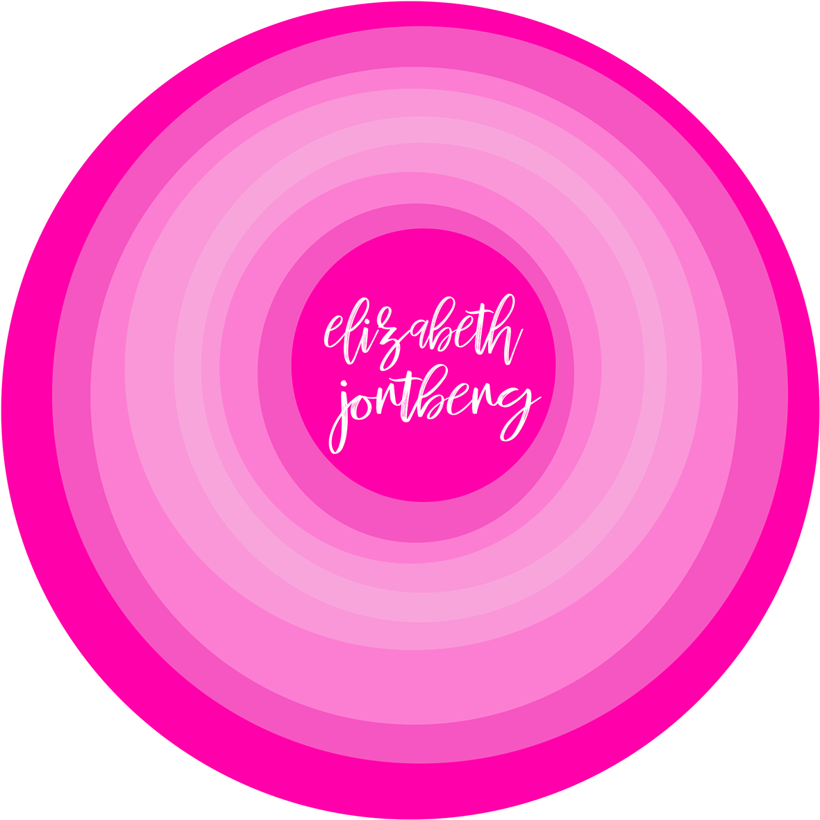 Off Center Fade Circle Personal Logo Pink - Peace And Love Clipart (1181x1181), Png Download