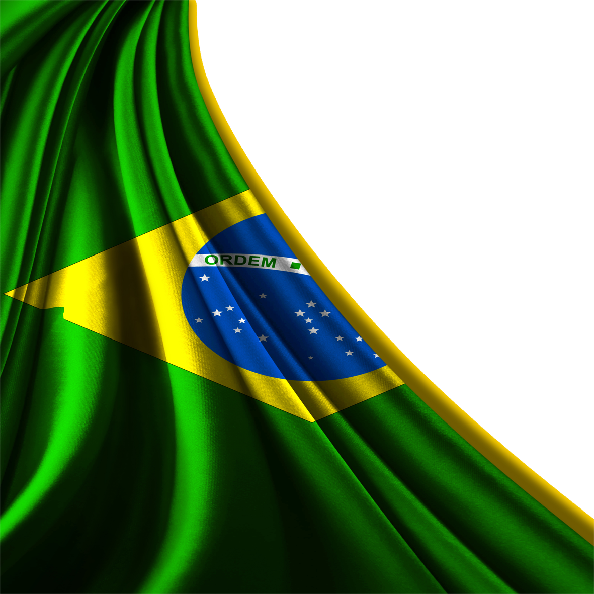 Brazil Folding Of Youtube Flag Ireland Brazilian Clipart - Brazil Flag 3d Png Transparent Png (1181x1181), Png Download