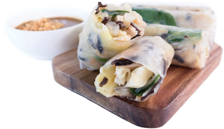 06 - Bò Bía - Gỏi Cuốn Clipart (900x521), Png Download