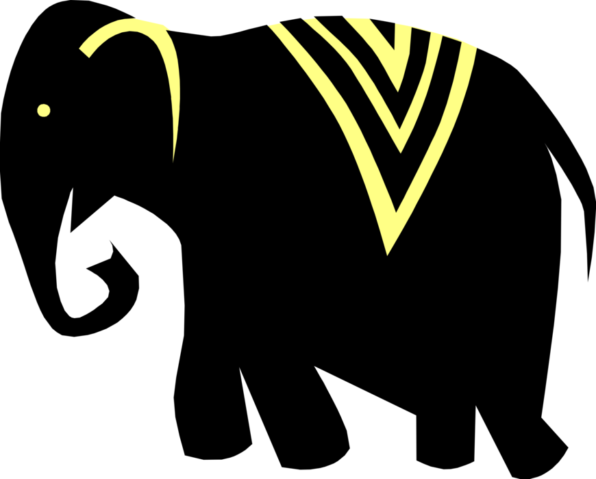 Circus Animals Png - Indian Elephant Clipart (870x700), Png Download