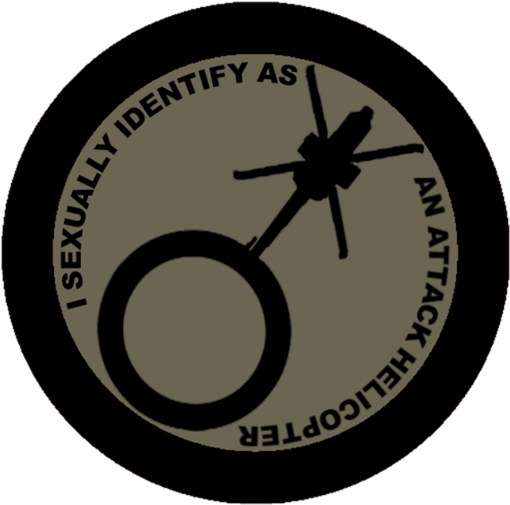 Gender Symbol For Someone Who Sexually Identifies Themselves - Attack Helicopter Gender Meaning Clipart (680x598), Png Download