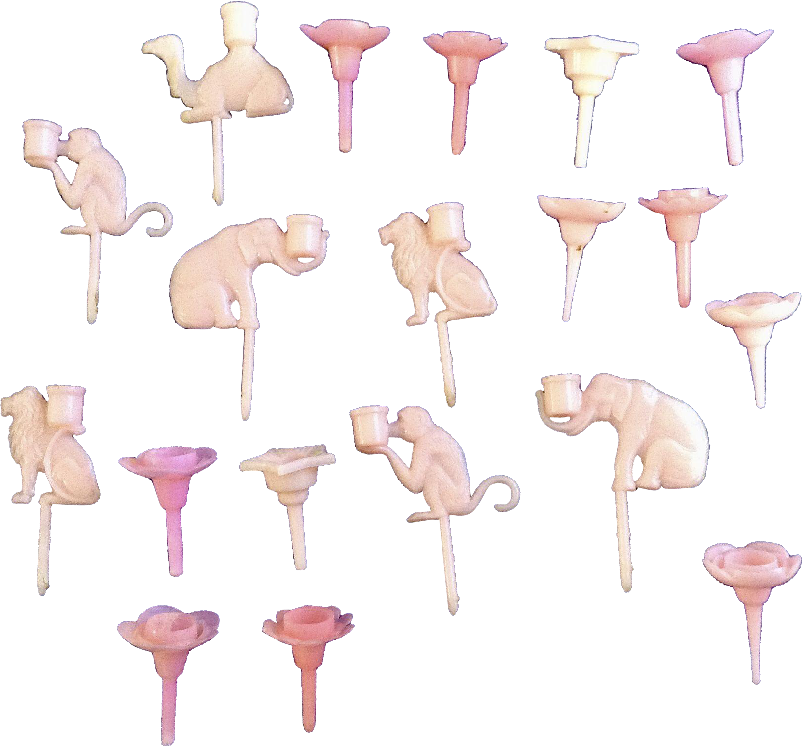 M#century 19 Birthday Pink Plastic Cake Toppers Circus Clipart (1632x1632), Png Download