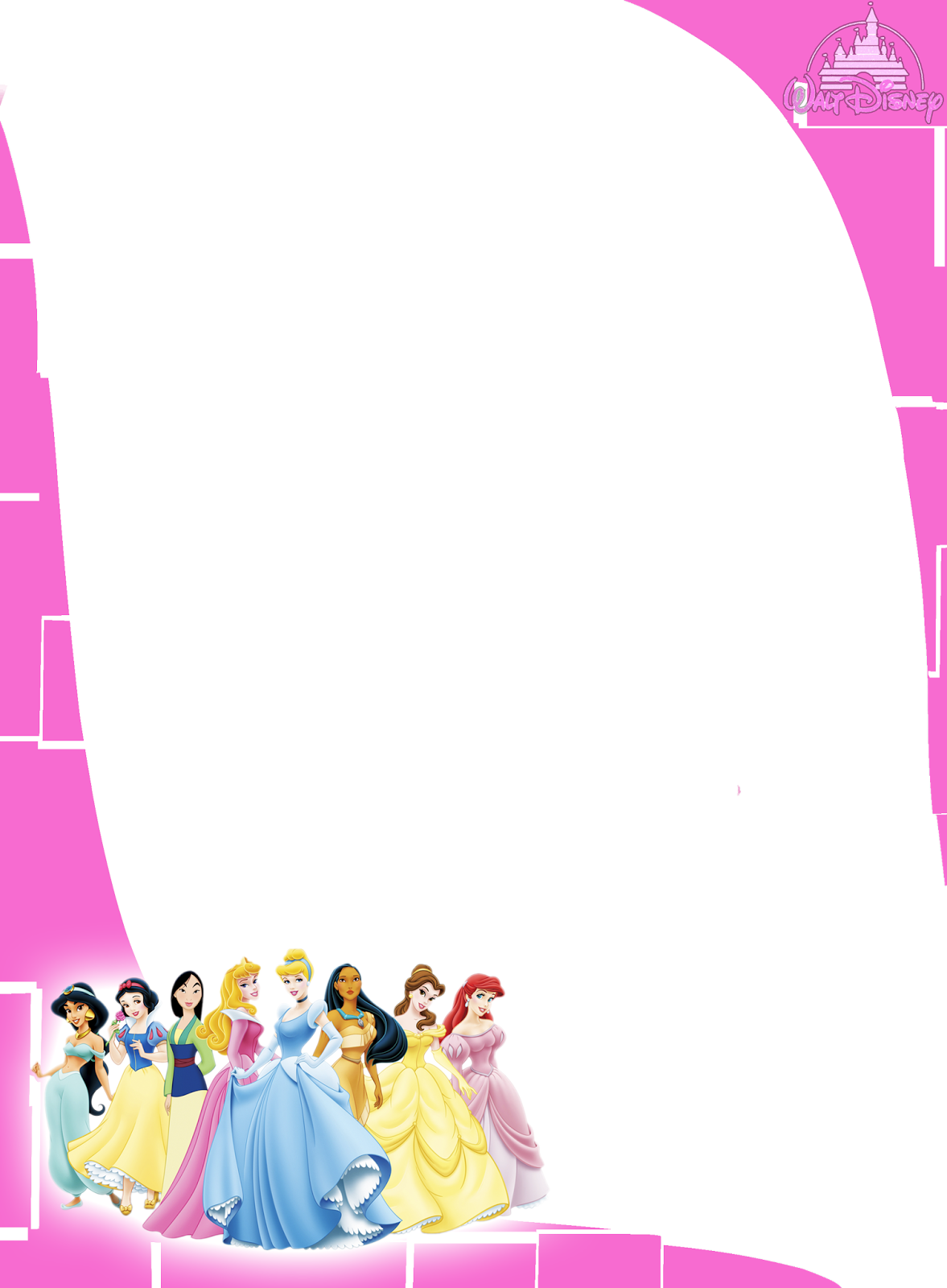 Moldura Princesas Png - Disney Princess Cartoon Logo Clipart (1177x1600), Png Download