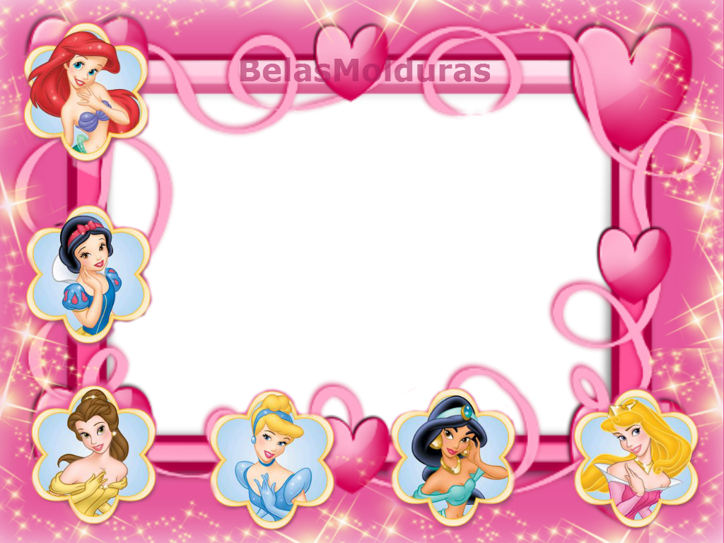Frames Das Princesas - Molduras Para Foto Das Princesas Clipart (1024x768), Png Download