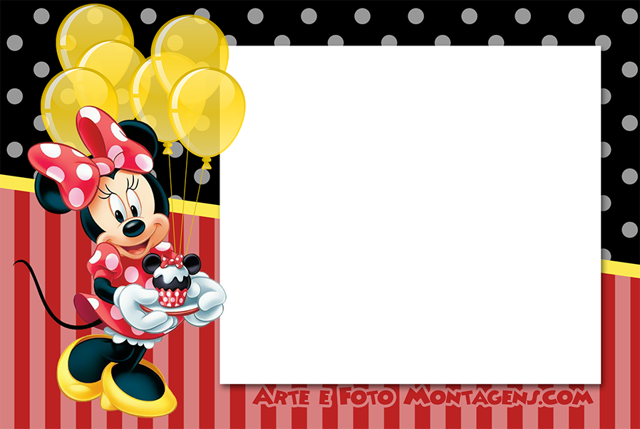 Moldura Minnie Png - Moldura De Foto Minnie Clipart (898x603), Png Download