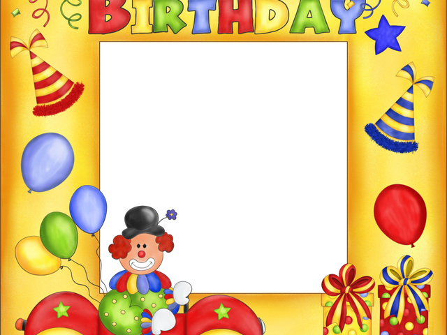 Happy Birthday Clipart Picture Frame - 1st Happy Birthday Photo Frame - Png Download (640x480), Png Download