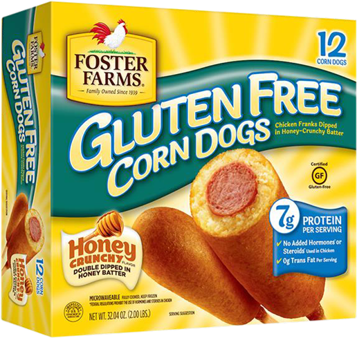 Foster Farms Gluten Free Corn Dogs - Foster Farm Corn Dogs Png Clipart (600x568), Png Download