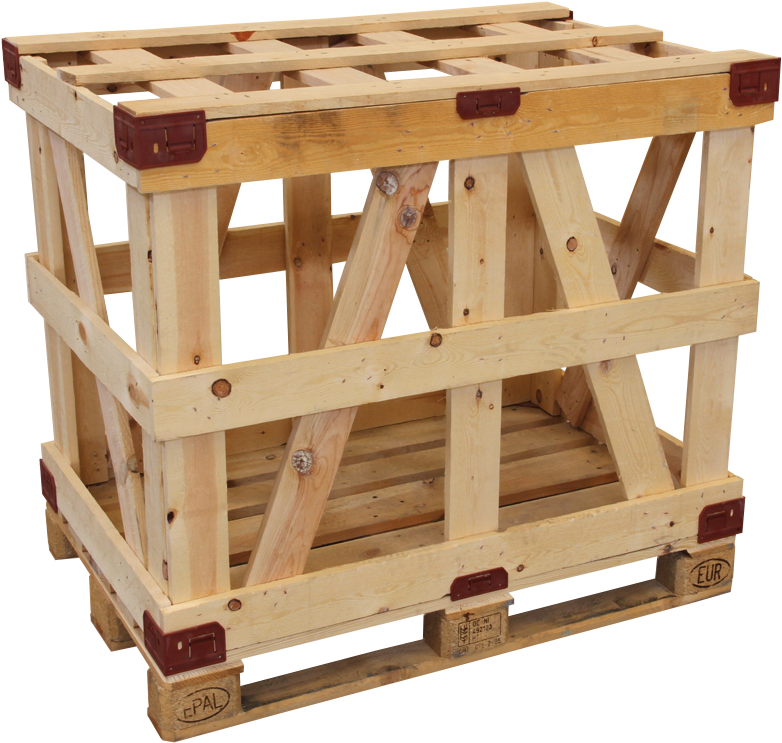 Caja Jaula - Cajas De Madera Embalaje Clipart (821x771), Png Download