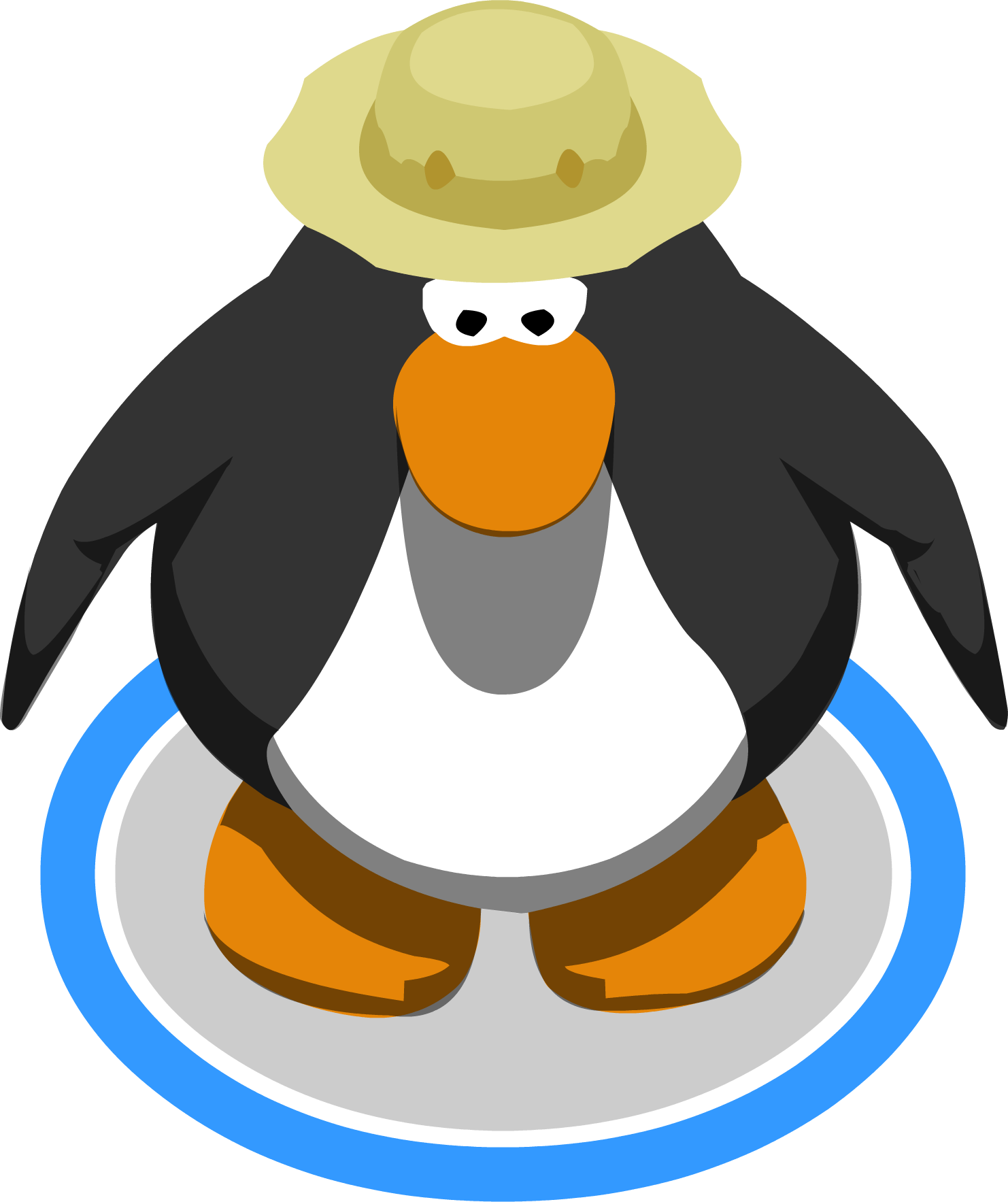 Fishing Hat - Club Penguin 3d Penguin Clipart (1482x1767), Png Download