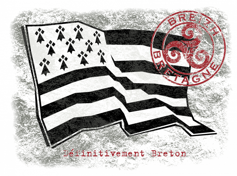 Drapeau Breton - Flag Of The United States Clipart (800x594), Png Download