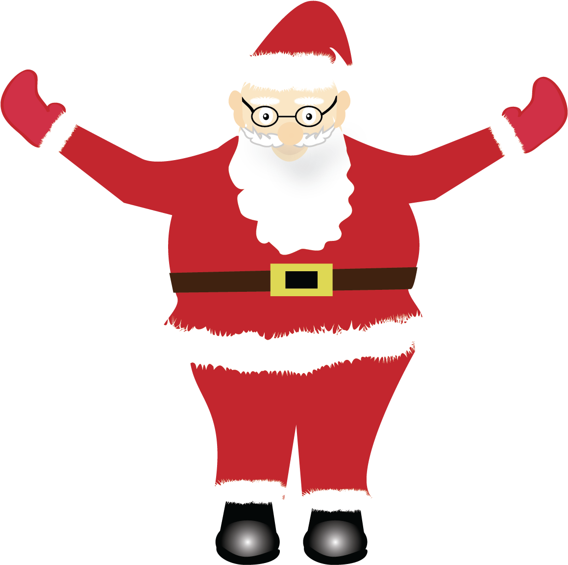 Christmas Sayings Png - Santa Claus Clipart (1159x1154), Png Download