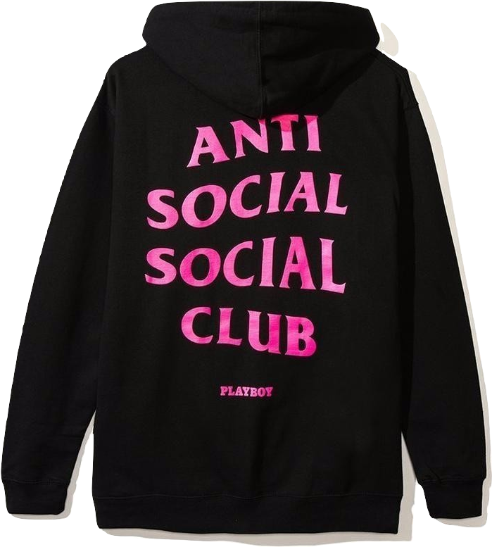 Anti Social Social Club Playboy Hoodie - Hoodie Clipart (707x780), Png Download