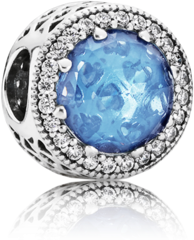 Pandora Radiant Hearts Charm, Sky-blue Crystal Clear - Radiant Hearts Charm Blush Clipart (1000x1000), Png Download