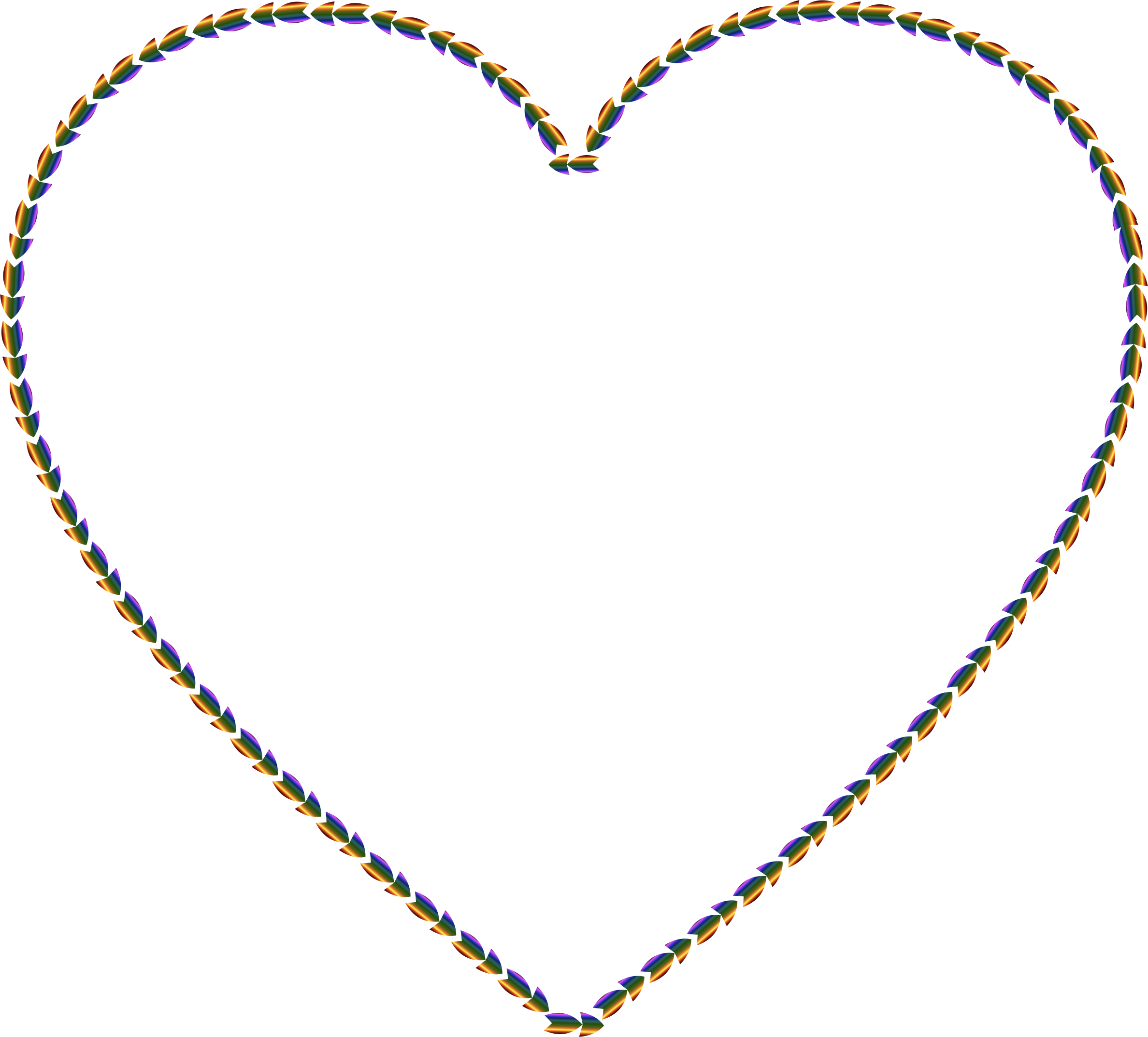 This Free Icons Png Design Of Colorful Direction Heart - Barbed Wire Heart Clipart Transparent Png (2376x2146), Png Download