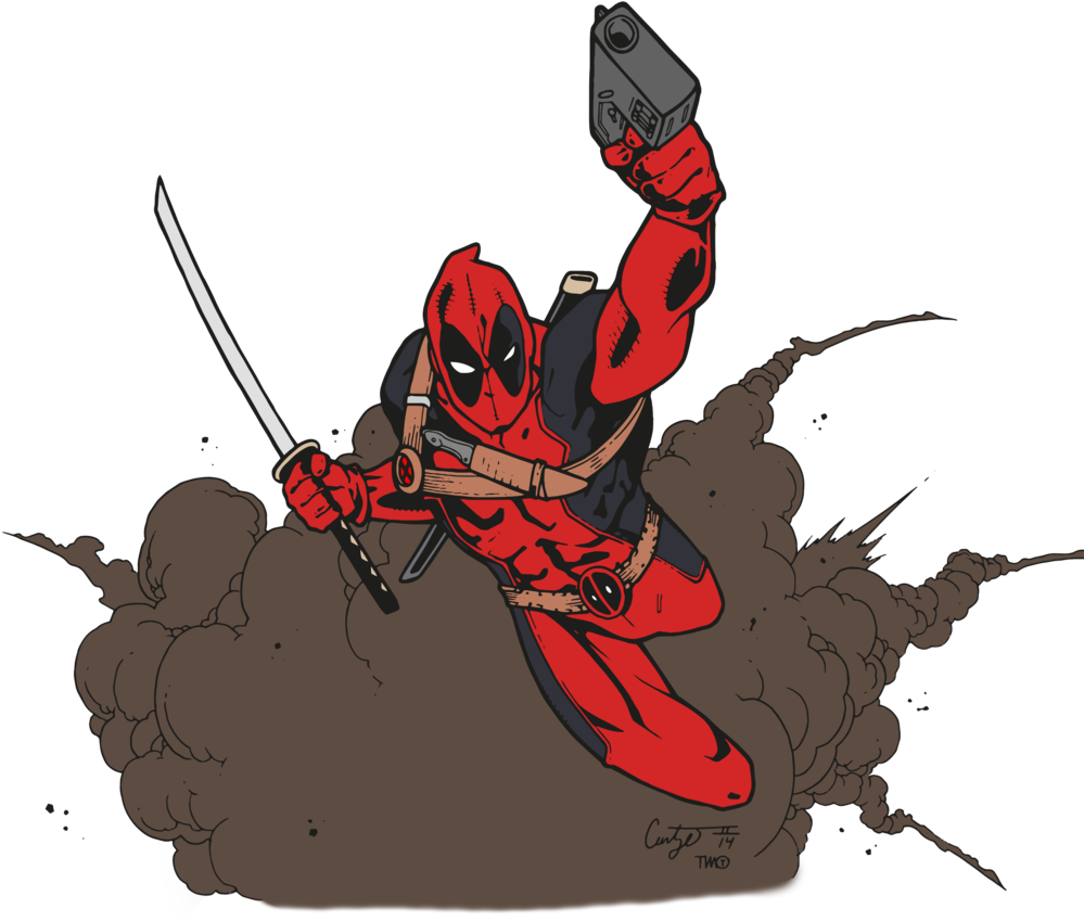 View Samegoogleiqdbsaucenao Deadpool By Edcom02-d9pzrlk - Deadpool Clipart (999x849), Png Download