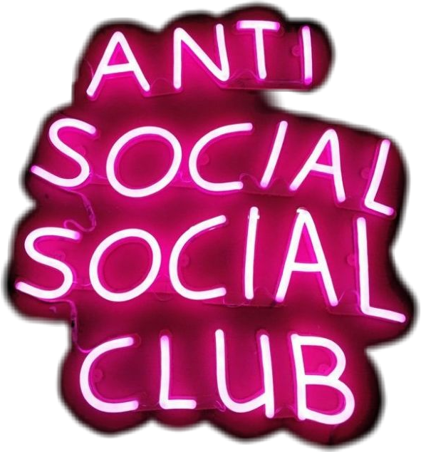 #neon #neonlight #antisocial #antisocialsocialclub - Colorfulness Clipart (591x634), Png Download