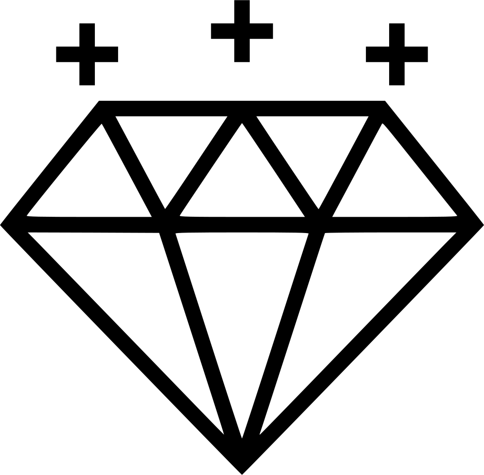 Png File - Line Art Diamond Clipart (980x962), Png Download