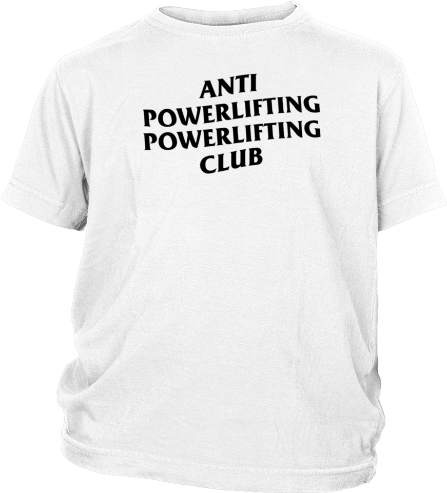 Anti Social Social Club Powerlifting Club Whitet-shirt - Active Shirt Clipart (871x961), Png Download