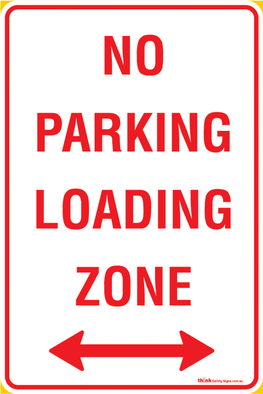 Parking No Parking Loading Zone Span Arrow - Signs Clipart (800x800), Png Download