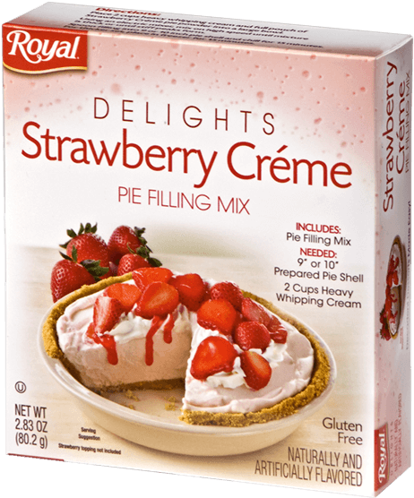 Royal Delights Strawberry Crème Pie Filling - Pastry Clipart (795x665), Png Download