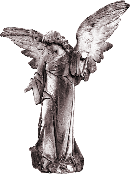 Angel With White Background Clipart (540x720), Png Download