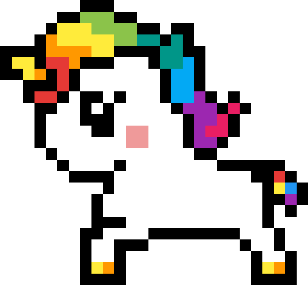 Cute Pixel Art Unicorn - Pixel Art Facile Licorne Clipart (1000x926), Png Download