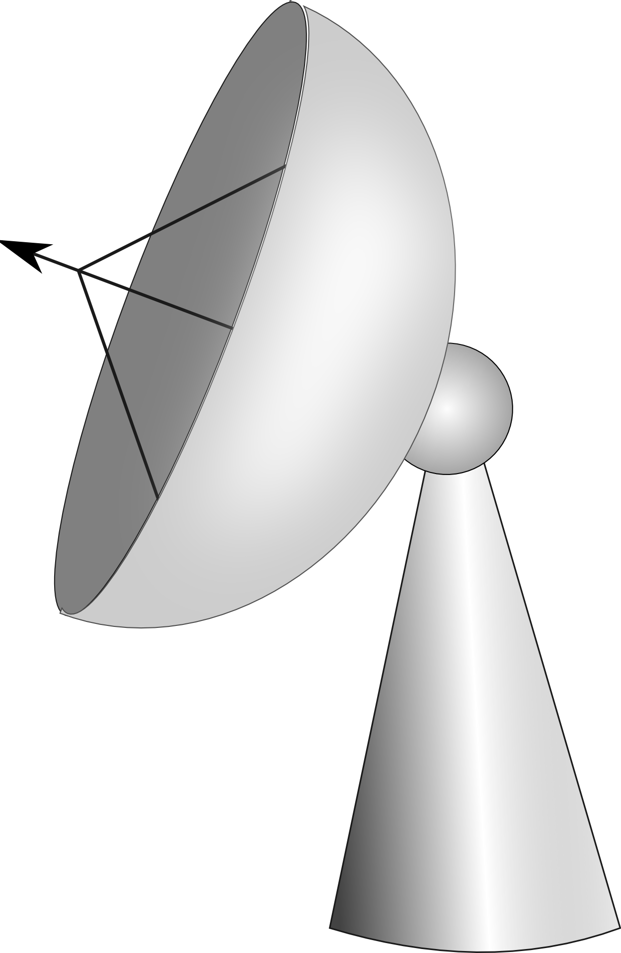 Banner Black And White Library Radar Dish Free Image - Satellite Ground Station Png Clipart (1250x1920), Png Download