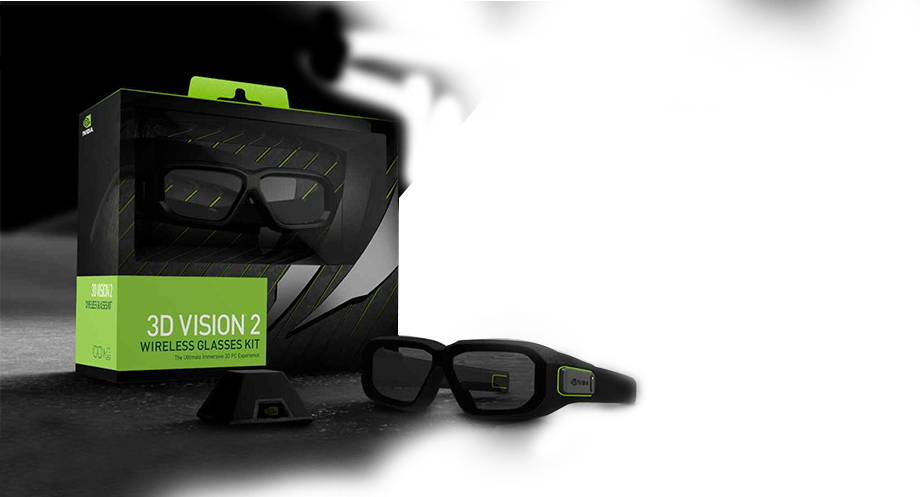 The Solution Requires A 120hz "3d Vision Ready" Display - 3d Vision Wireless Glasses Kit Clipart (920x497), Png Download