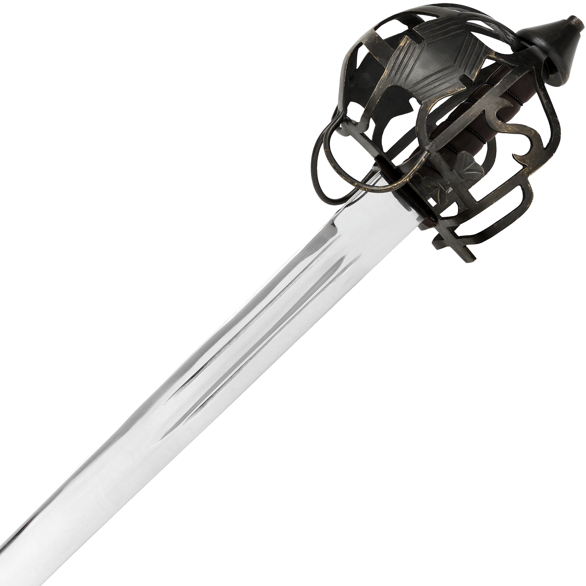 The Knights Vault - English Basket Hilted Sword Clipart (1200x1200), Png Download
