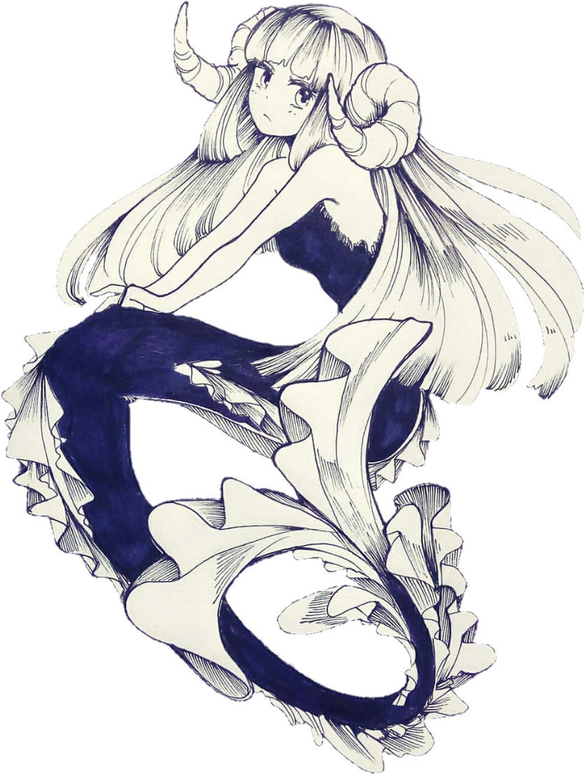 #mermaid #mermaidgirl #girl #anime #art #drawing #blackandwhite - Anime Art Mermaid Clipart (854x1132), Png Download