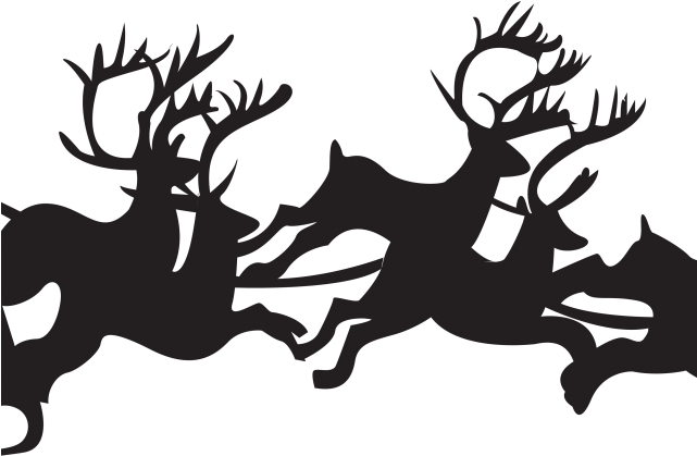 Ride Clipart Santa Claus - Silueta Santa Claus Png Transparent Png (640x480), Png Download