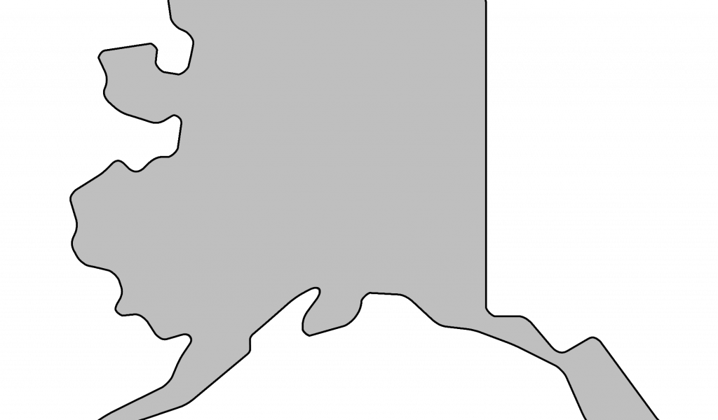 Free Printable Pictures Of Alaska With State Outlines - Alaska Moose Population Density Clipart (1024x600), Png Download