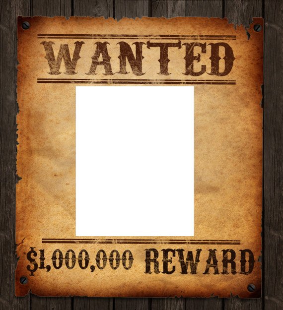 Most Wanted Photo Poster Frame - Wanted Frame Png Clipart (570x625), Png Download