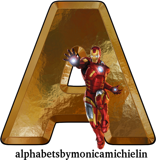 Iron Man Alphabet Png, Homem De Ferro Alfabeto - Iron Man Clipart (571x571), Png Download