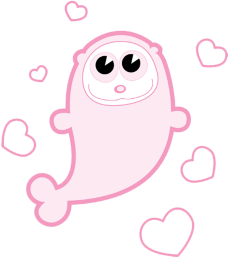 #mq #pink #dolphin #dolphins #heart #hearts - Illustration Clipart (1024x1024), Png Download