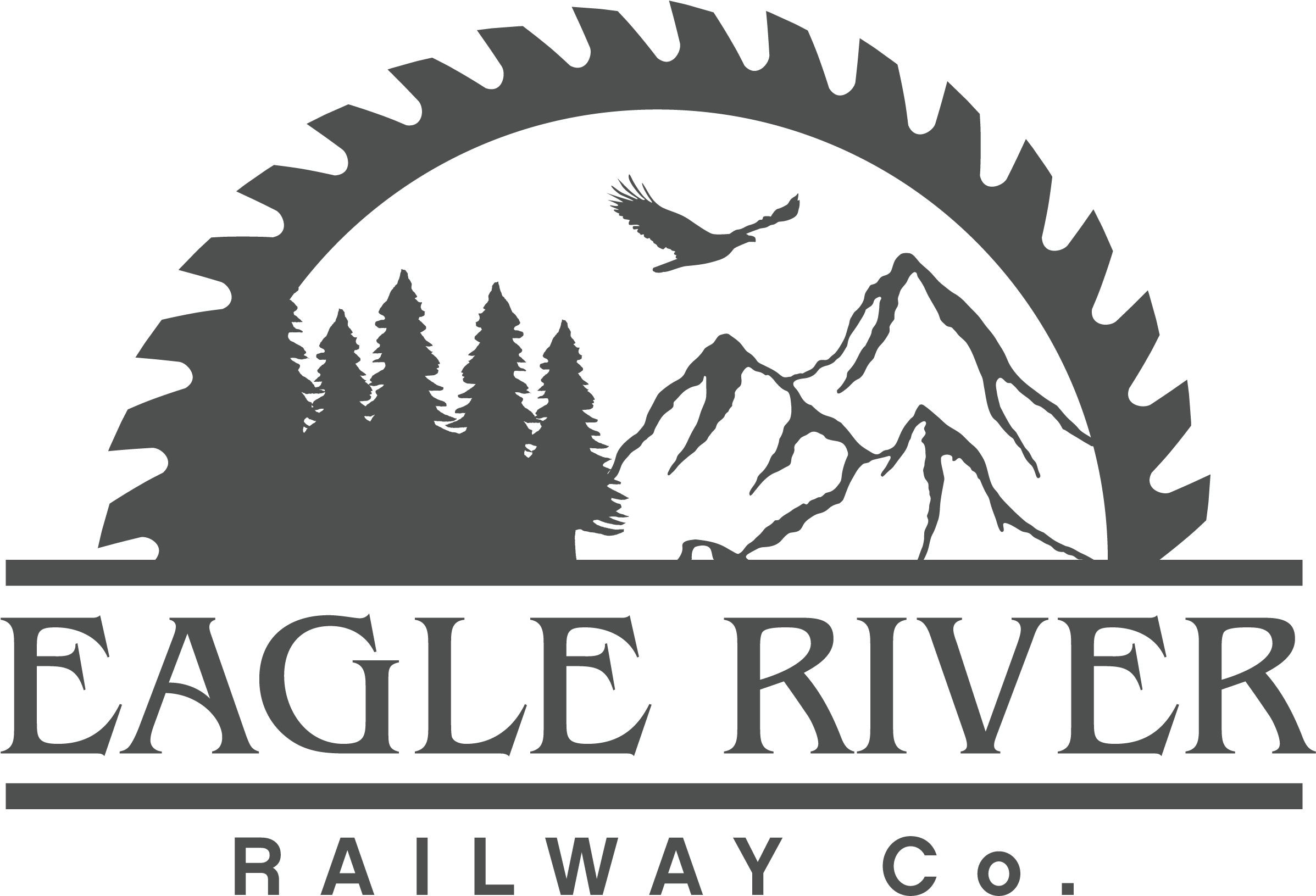 Eagle River Railway - 110mm Wood Cutting Disc Clipart (2407x1666), Png Download