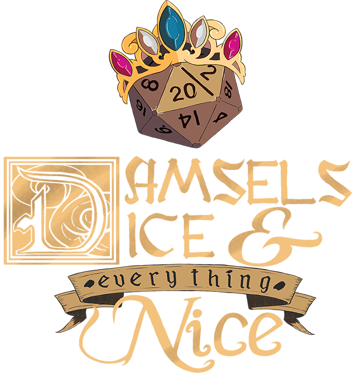 Damsels Dice And Everything Nice Logo - Calligraphy Clipart (700x743), Png Download