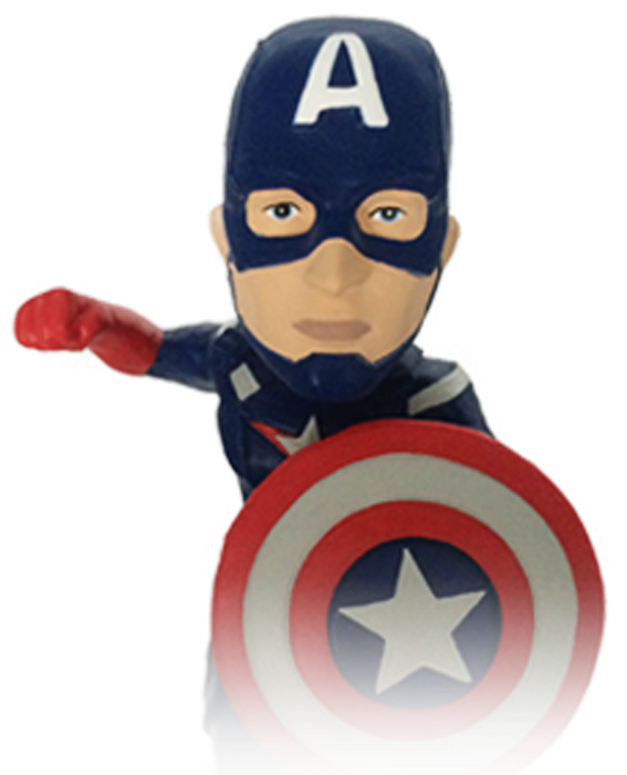 Captain America Bobblehead - Captain America Clipart (1280x720), Png Download