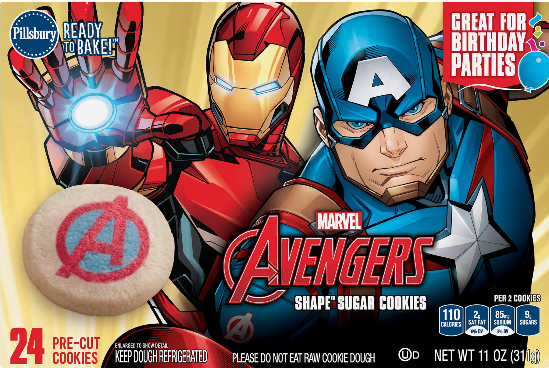 Pillsbury Ready To Bake Avengers Shape Sugar Cookie - Avenger Captain America Wallpaper Hd Clipart (1800x1800), Png Download