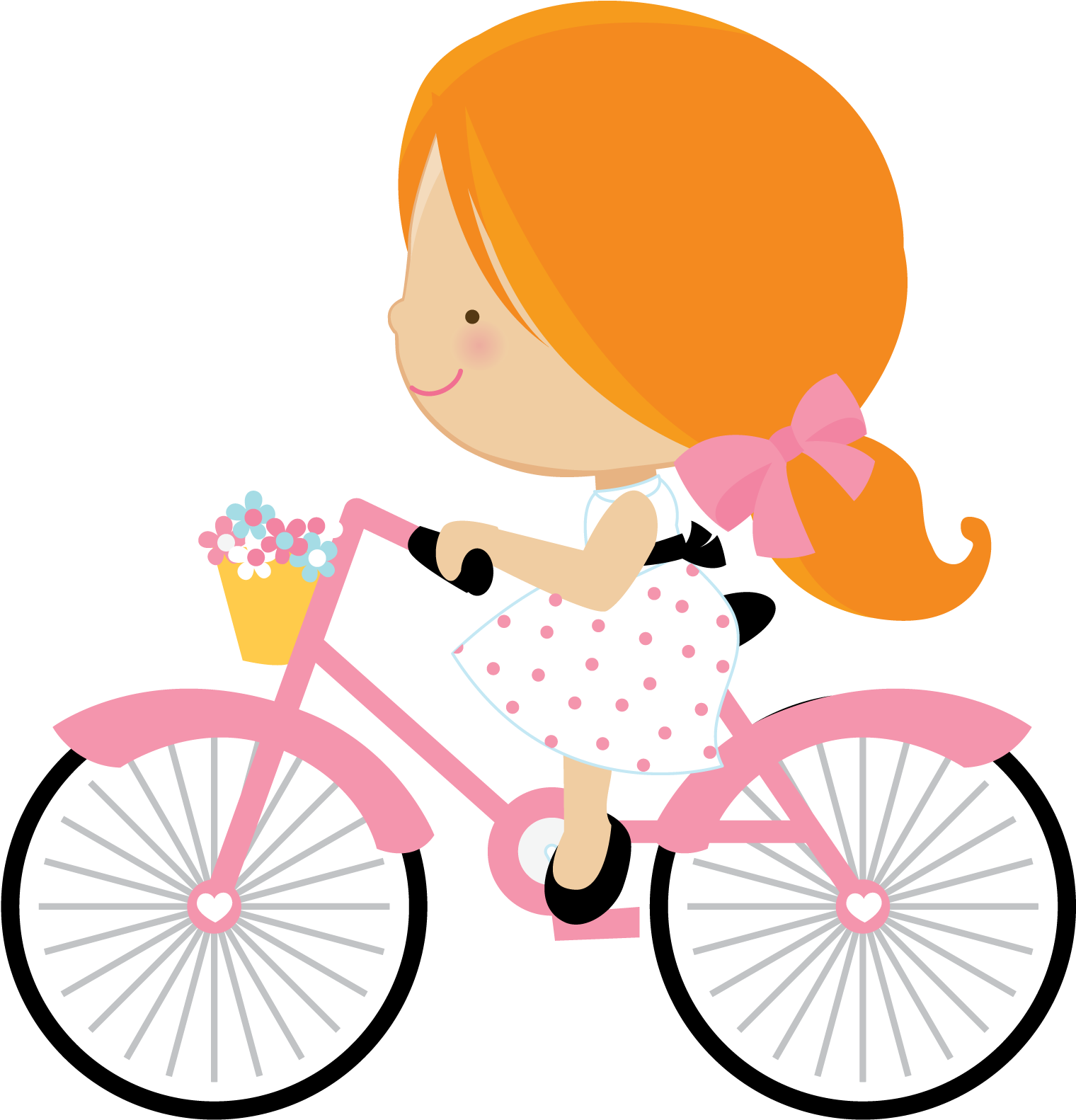 Bike Clip Skirt - Paris Bicycle Clipart - Png Download (1704x1927), Png Download