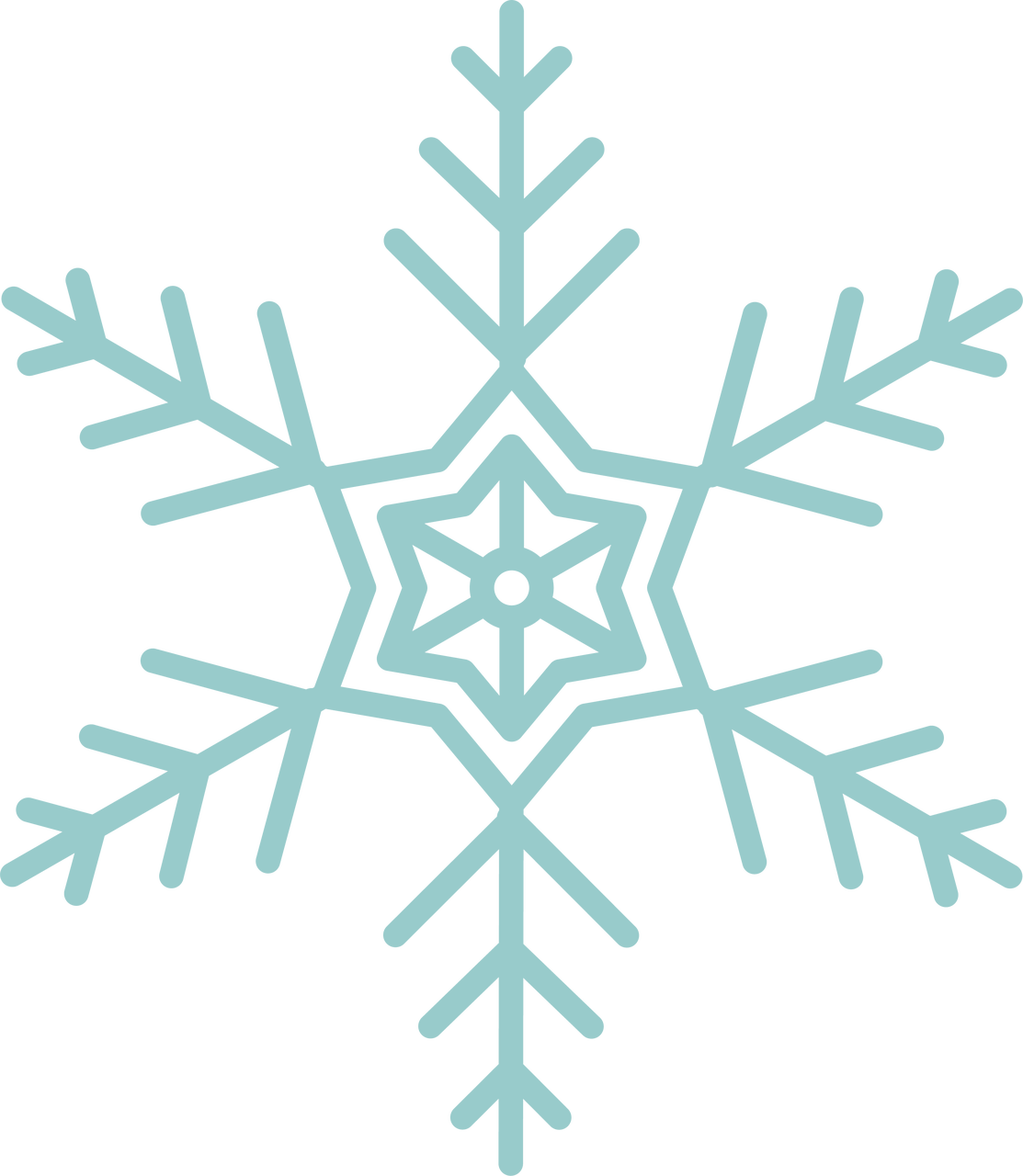 Winter Icon Png , Png Download - Basic Snowflake Clipart (1113x1280), Png Download