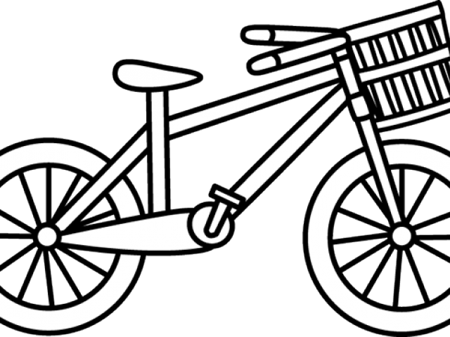 Bike Clipart Outline - Black And White Clip Art Bike - Png Download (640x480), Png Download