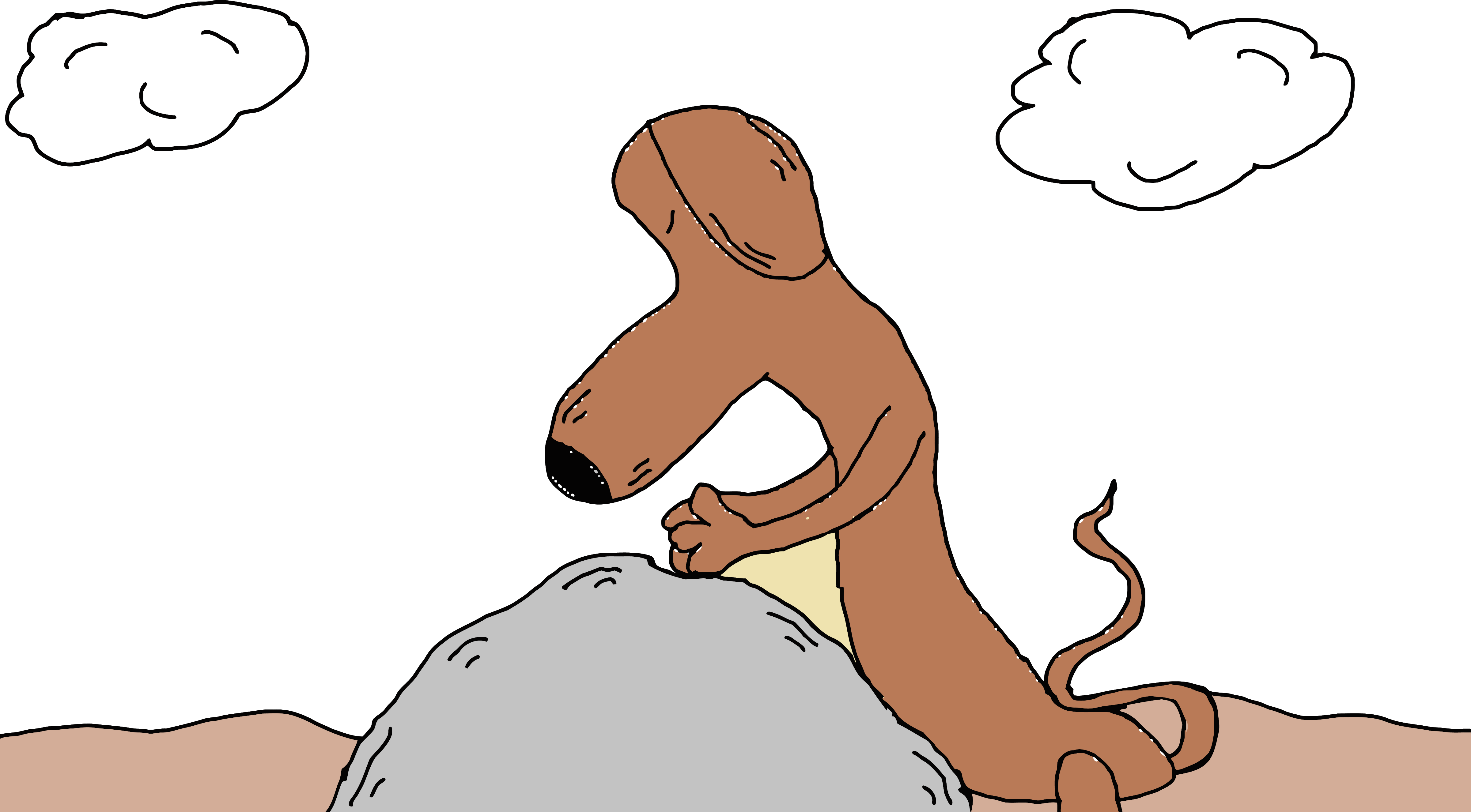 Dog Clip Art Stone Cloud Clipart Png - Cartoon Transparent Png (4802x2652), Png Download