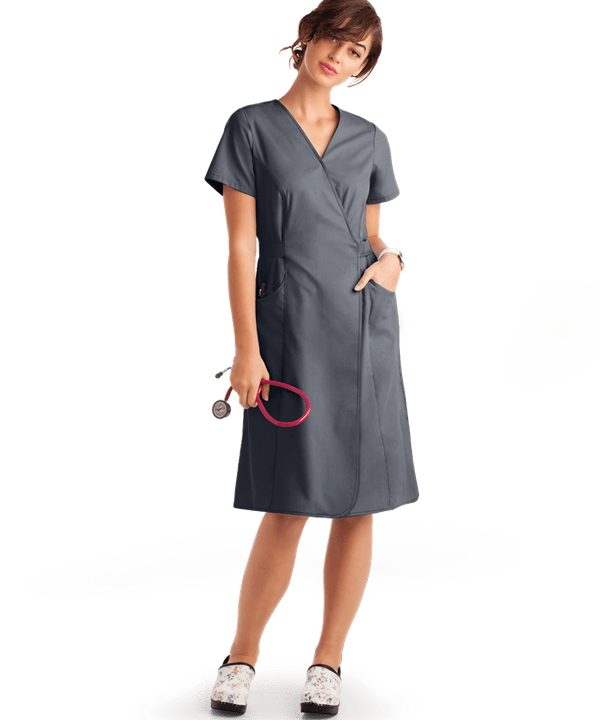 Ua939c - Wrap Around Scrub Dress Clipart (600x720), Png Download