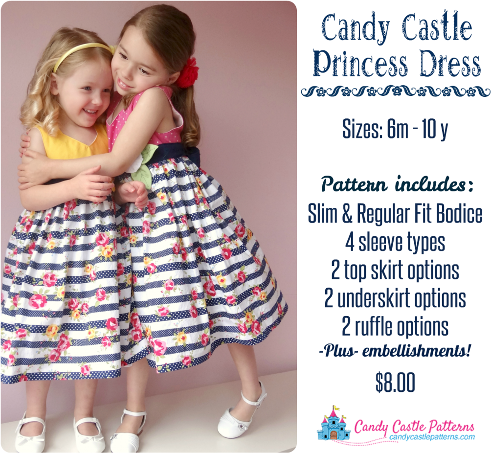 Candy Castle Princess Dress By Candy Castle Patterns Clipart (1024x950), Png Download