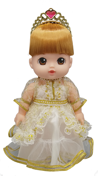 281702 Lulu Q In Golden Classic Princess Dress - Doll Clipart (700x728), Png Download