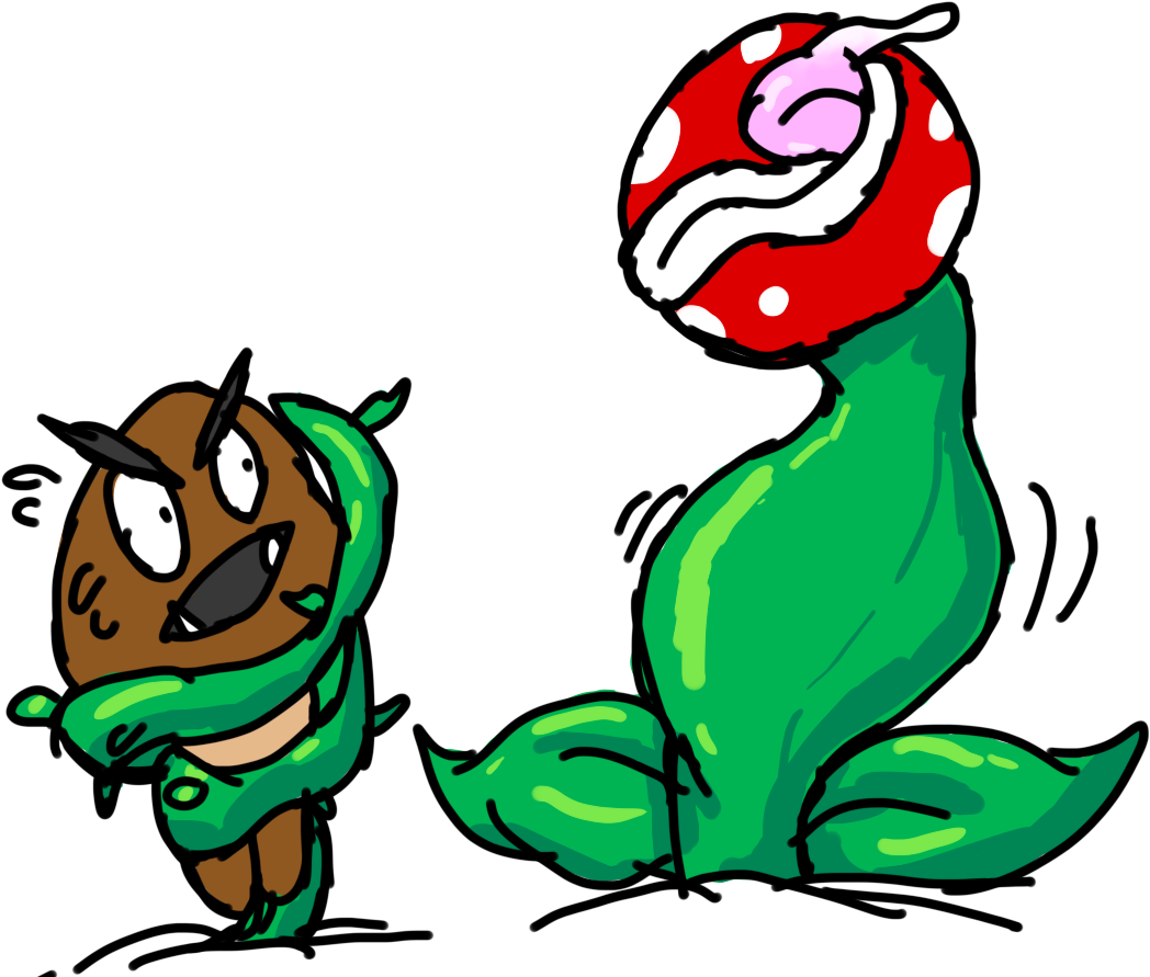Piranha Plant Snack Clipart (1260x974), Png Download