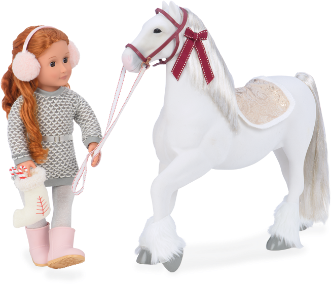 Clydesdale Holiday Horse - Our Generation Clydesdale Holiday Horse Clipart (717x589), Png Download