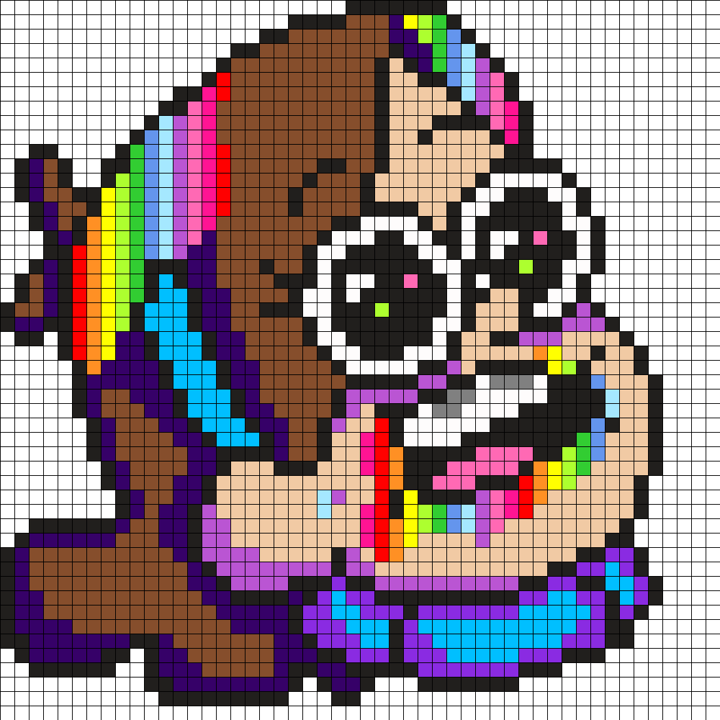 Mabel Pines On Smile Dip Perler Bead Pattern / Bead - Pixel Art Templates Mabel Pines Clipart (1050x1050), Png Download